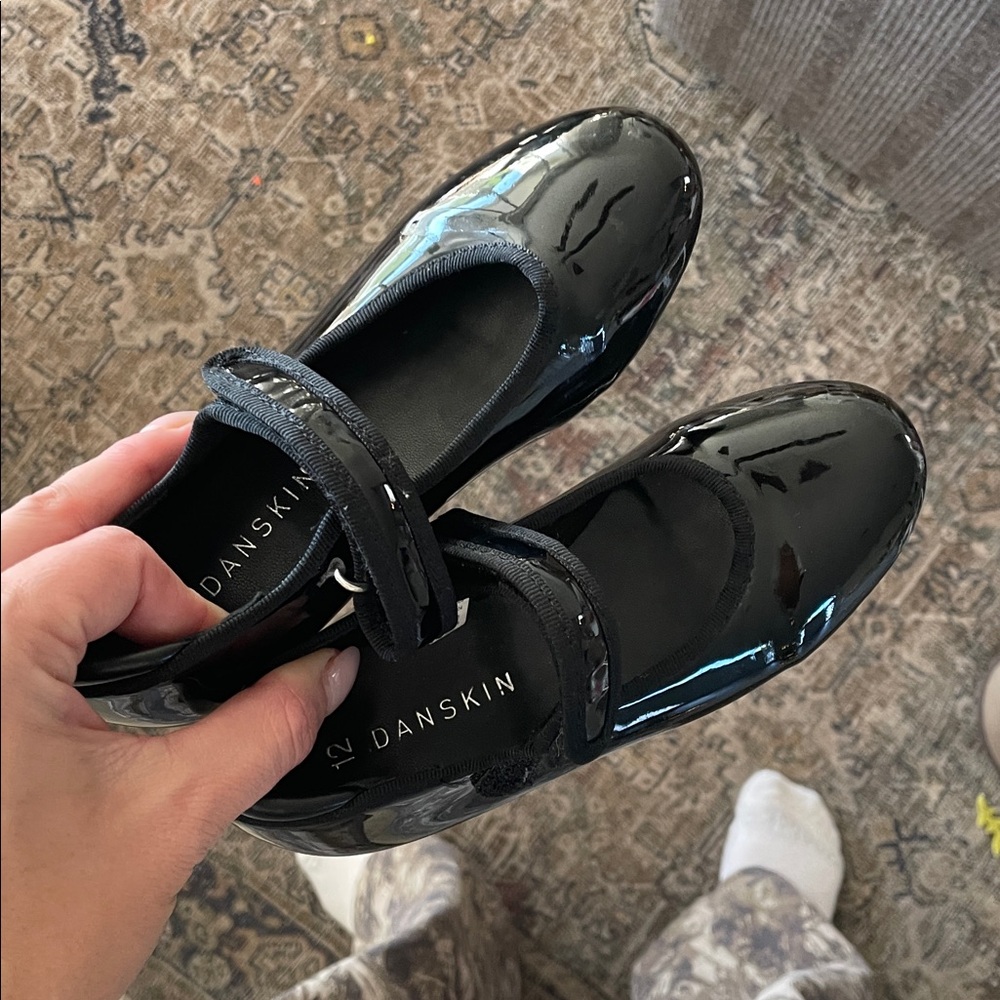 Danskin Black Patent Mary Jane Kids Shoes